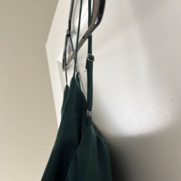 Green Silky Dress with Tags. Size L - Picture 5 of 5